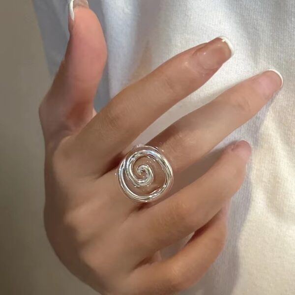 S925 Sterling Silver Korean Version Niche Design Sense Korean Style Fashion Ring INS Blogger Same Simple Ring Wholesale