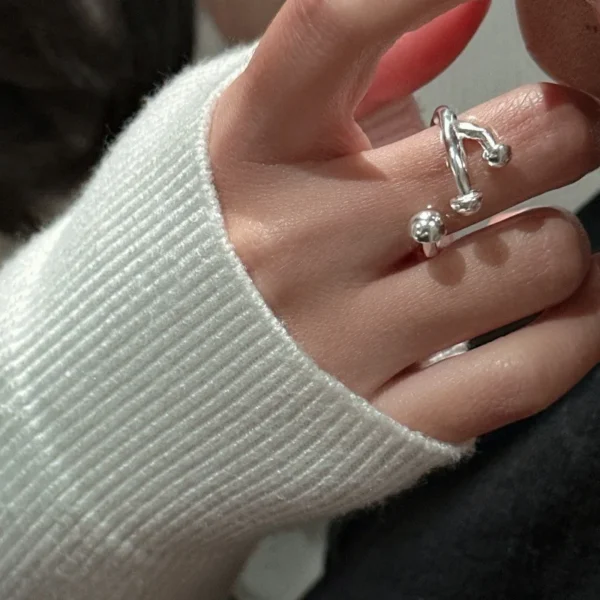 S925 sterling silver original 2025 niche design sense cross texture ring simple fashionable retro ring wholesale