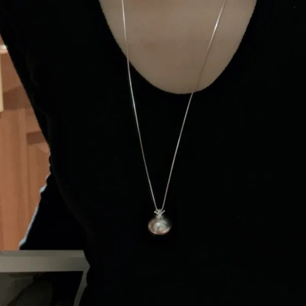 925 Sterling Silver Pomegranate Pendant Necklace for Women Elegant Gift for Her Dainty Jewelry for Everyday Wear 67cm