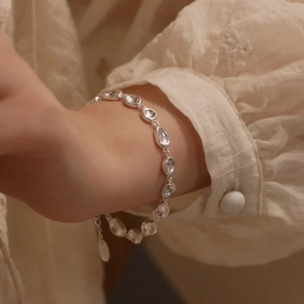 Designer Peas Bracelet Sterling Silver Solid Minimalist Design Bracelet Female Couple Bracelet Male