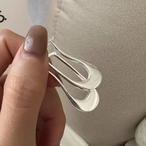 S925 Sterling Silver Korean Niche Design Sense Retro Ear Buckle Korean Style Dongdaemun Original Single Earring Ear Jewelry