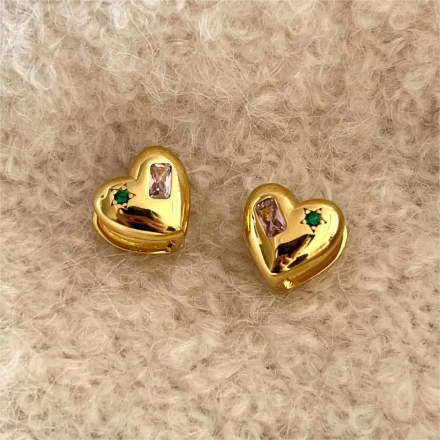 CHOZON Real 100% s925 sterling silver stud earrings female zircon love simple fashion ins wind ear buckle Wholesale Factory - 图片 2