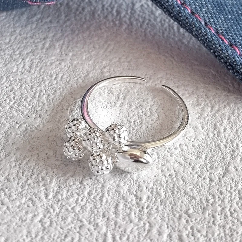 Niche Original Design Childlike Fun Mulberry Fruit String Ring Sterling Silver S925 Women's Senior Sense - Image 3