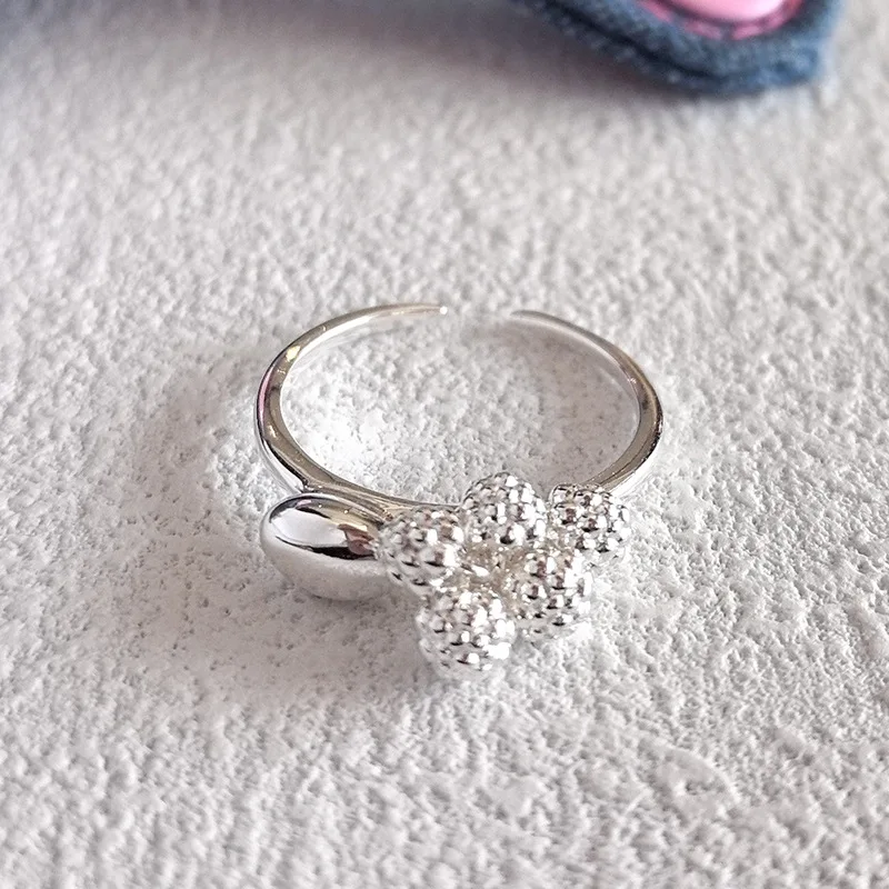 Niche Original Design Childlike Fun Mulberry Fruit String Ring Sterling Silver S925 Women's Senior Sense - Image 4