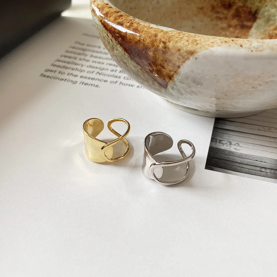 European and American Celi French Style Korean Ornament 925 Sterling Silver Ring Cool Trendy Jewelry Fashion Shaped Ring - Image 2