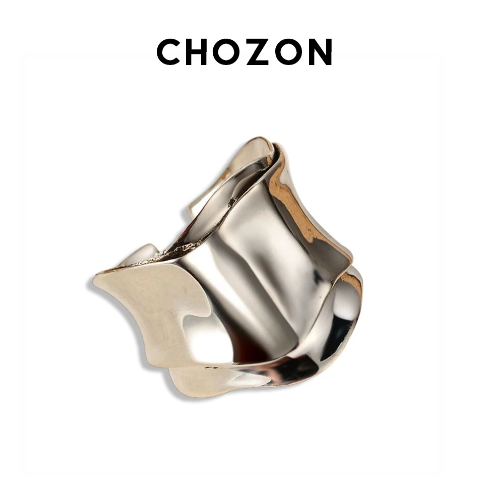 Japanese 925 Sterling Silver Origami Texture Ring for Women Wind Retro Irregular Ring Opening trendy Luxury Wedding Ring Set