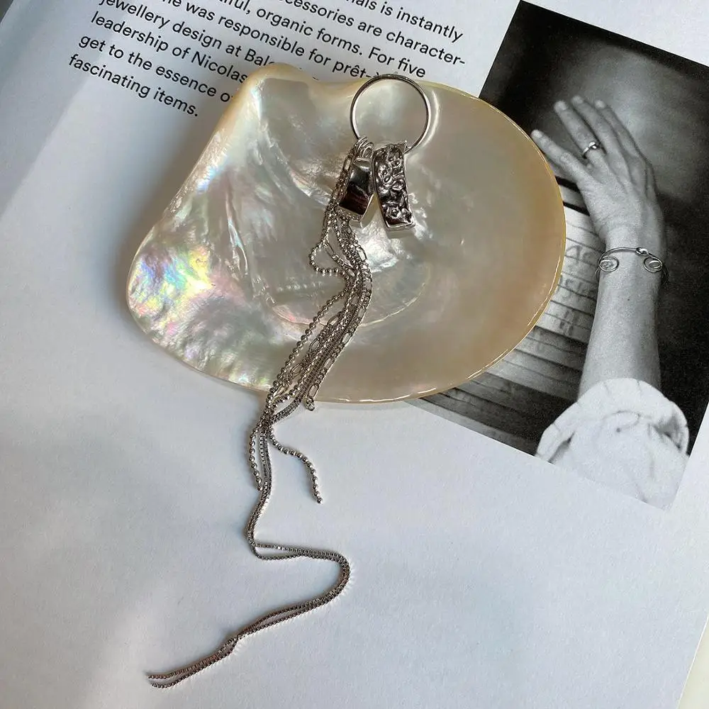 Ins cold wind meteorite meteor ear line long tassel dangle earrings for female 925 sterling silver earrings 2020 - Image 3