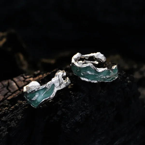 MLKENLY Korean version enamel ear bone clip high-end feeling pure silver S925 drop glaze texture without ear holes ear clip fema