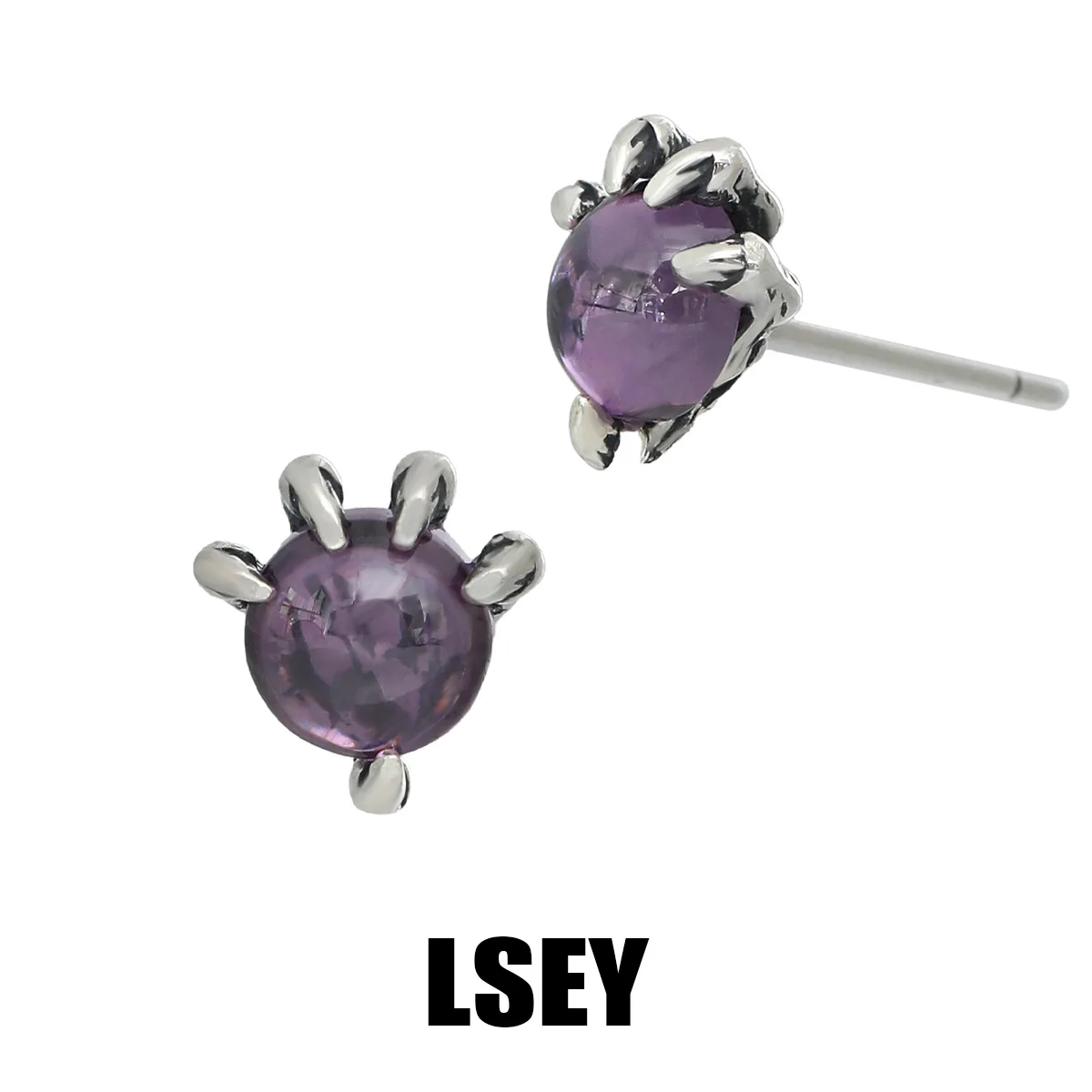 MLKENLY Red S925 sterling silver Men Women Vintage Dragon Claw Stud Earrings Personality Jewelry - Image 5