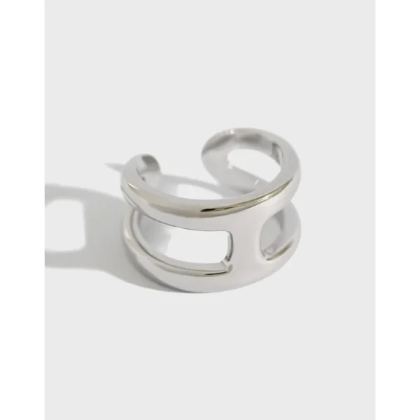 S925 Silver Cross Ring Anillos Jewelry Vintage INS Simple Letter Girlfriend Gift Cincin Haut Femme Rings for Women