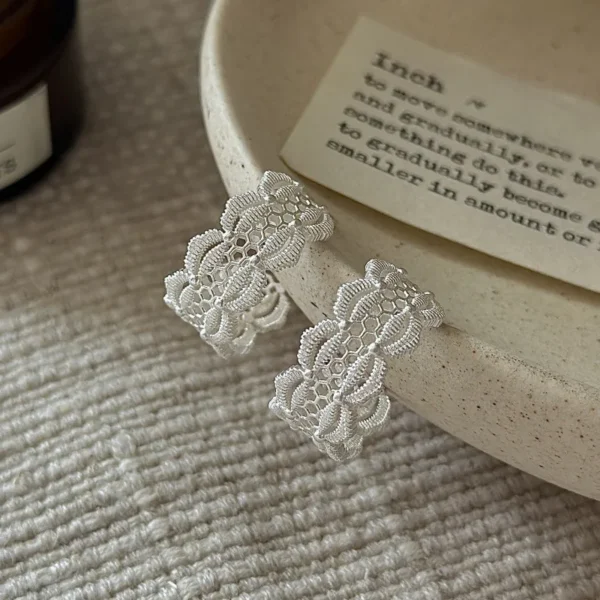 MLKENLY S925 sterling silver Retro minimalist texture earrings with Korean style, fashionable and personalized ear accessories