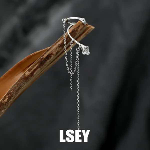 S925 Sterling Silver Horseshoe Lotus Ear Cuff Non Pierced Earrings for Women High Quality Clip On Earrings Cartilage Jewelry