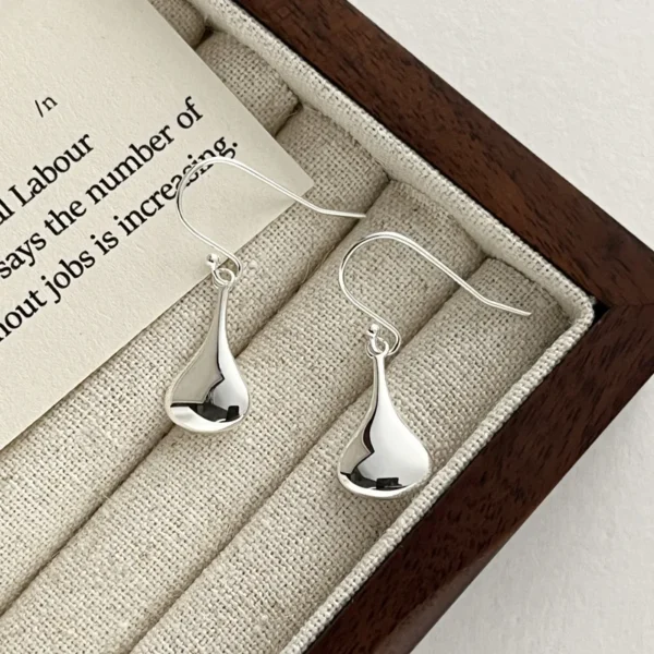 CHOZON 925 Solid Silver Teardrop Earrings Minimalist Wholesale Dainty Jewelry 8484B for Women