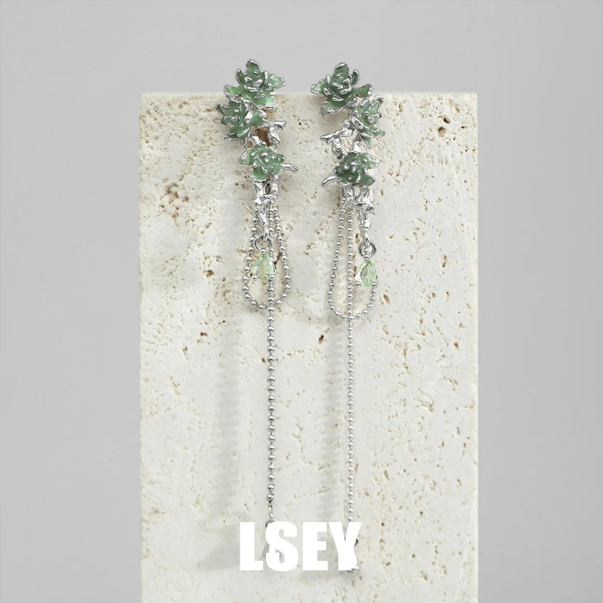 MLKENLY S925 Sterling Silver Jasmine?Long Chain Earrings For Women Waterproof Anti Allergic Jewelry New - Image 3