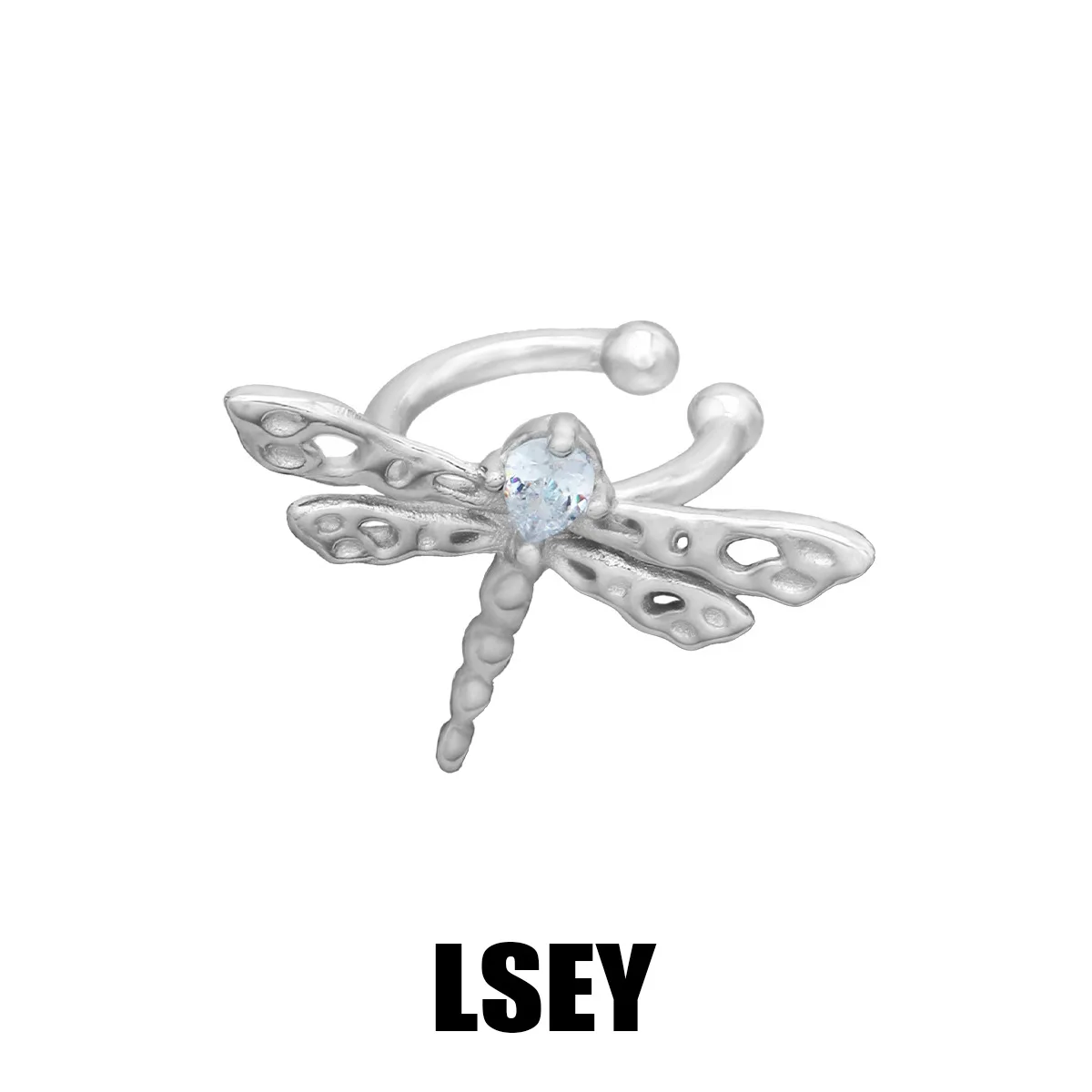 MLKENLY S925 Sterling Silver Dragonfly Ear Clip Without Hole Earrings for Female Ancient 1PC Ear Cuff No Piercing Orbital Earing - Image 5