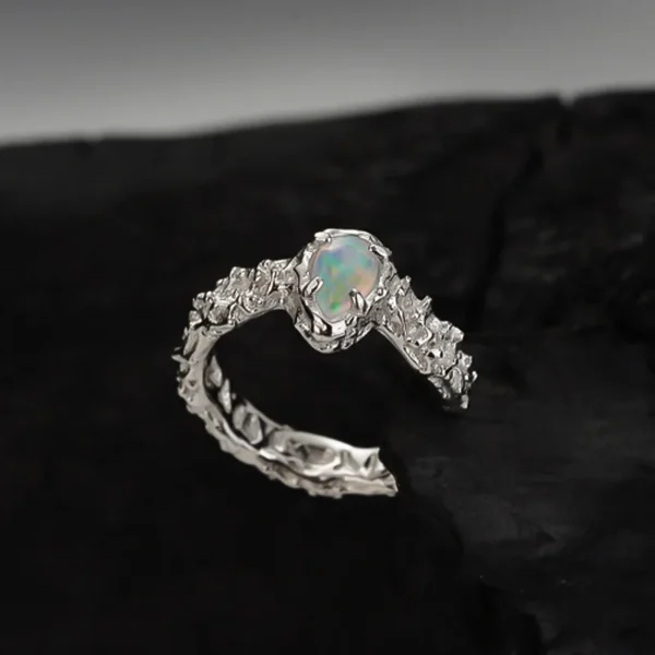 MLKENL 1PC S925 Sterling Silver Gold Opal Clip Earrings Without Holes Texture Earcuff Catilage Fine Ear Jewelry Accessories
