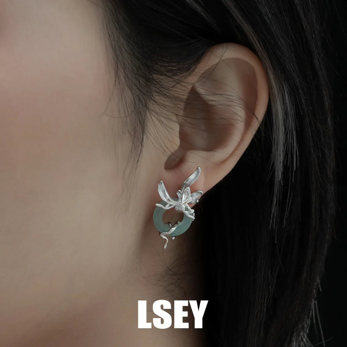 MLKENLY S925 sterling silver Orchid earrings high-end feeling earrings wholesale for women's silver jewelry - Image 3