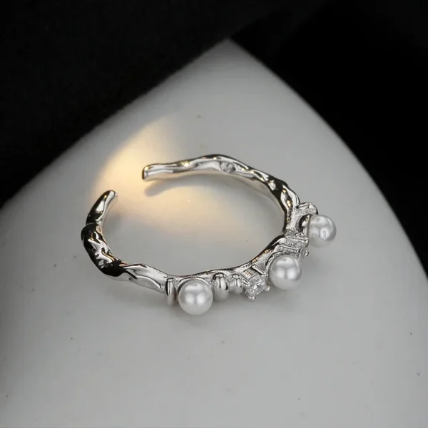 MLKENLY New 2024 Original 925 Sterling Silver Rings Crystal Pearl Ring For Women Wedding Engagement Birthday Love Gift Jewelry