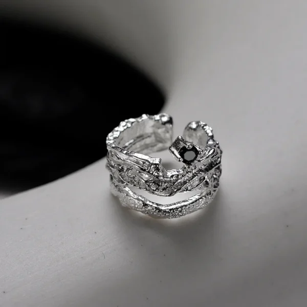 S925 Sterling Silver Hollow?CZ Zircon Ear Cuff Earring Piercing Clips No Piercing Women Rock Punk Jewelry