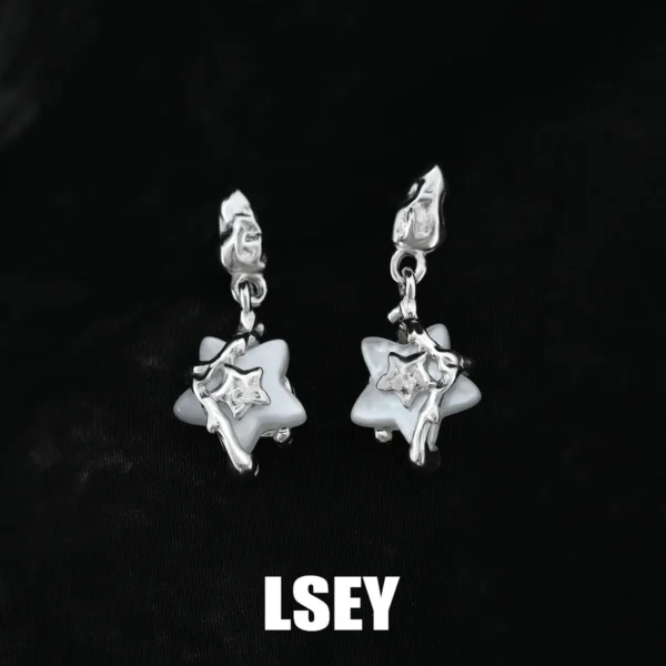 Minimalist S925 Sterling Silver Star Stud Earrings Bohemian Jewelry Birthday Gift for Women Girls