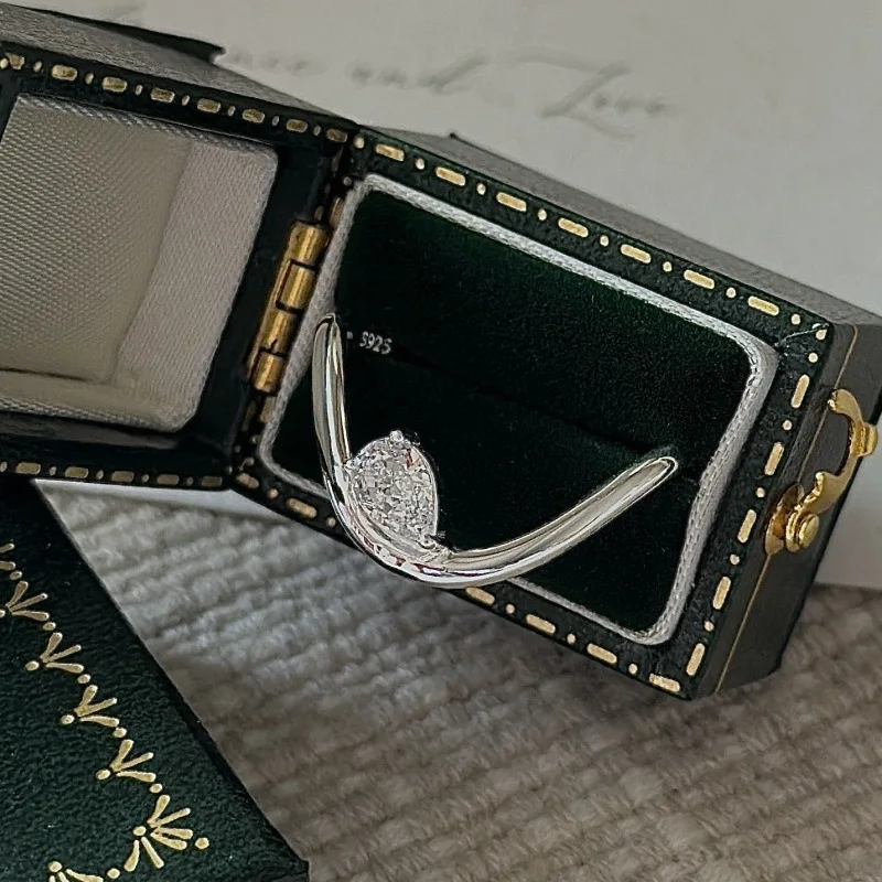 CHOZON S925 Solid Silver Firework Cut Ring Korean Vintage Minimalist Stacking Jewelry Gift for Women - Image 5